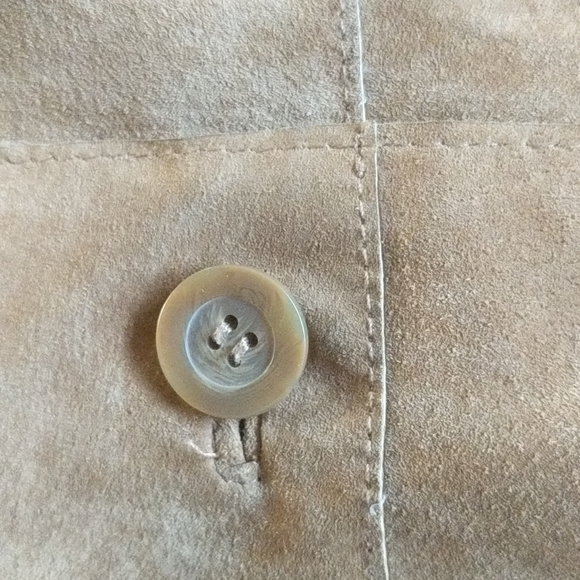 H & M 100 % suede coat in camel beige - Picture 10 of 11